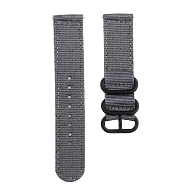 Suunto 9 Baro / Spartan Sport Wrist HR -rannekellon hihna nylonista kolmella korotussoljella - Harmaa Silver grey