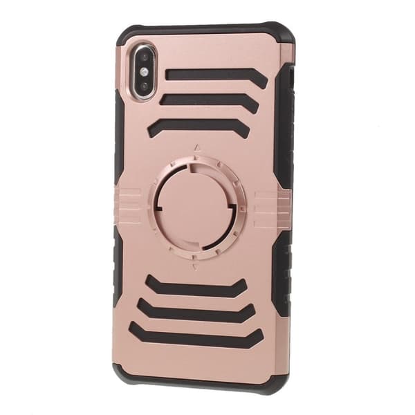iPhone 9 Plus mobilskal plast silikon magnetiska bilhållare värmeavledande - Rosenguld multifärg