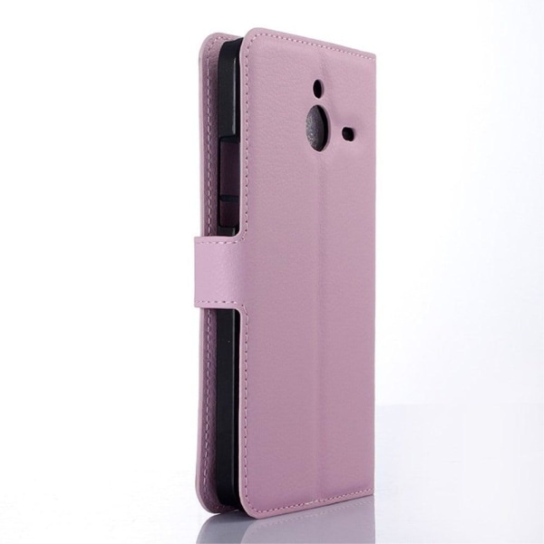 Moen Microsoft Lumia 640 XL Læder Flip Etui med Kortholder - Pin Pink