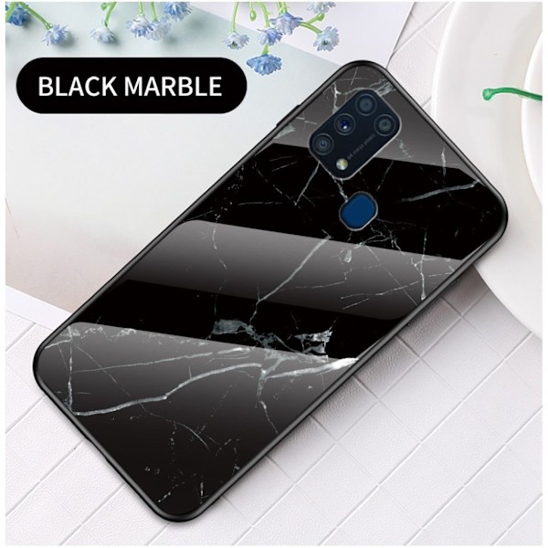 Fantasy Marmor Samsung Galaxy M31 skal - Svart Svart