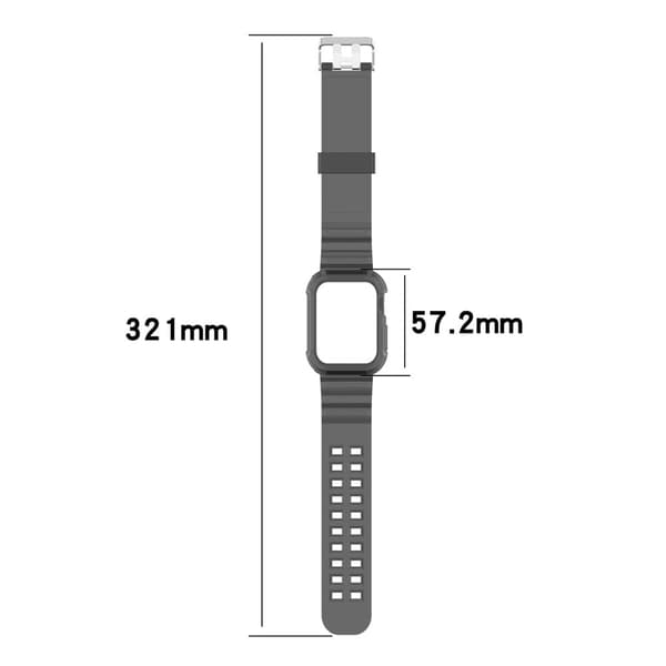Apple Watch Series 8 (41mm) klar silikoneurrem med cover - Sort Black