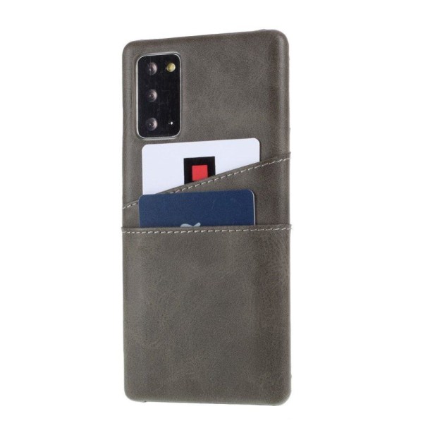 Dual Card Etui Samsung Galaxy Note 20 - Grå Silver grey