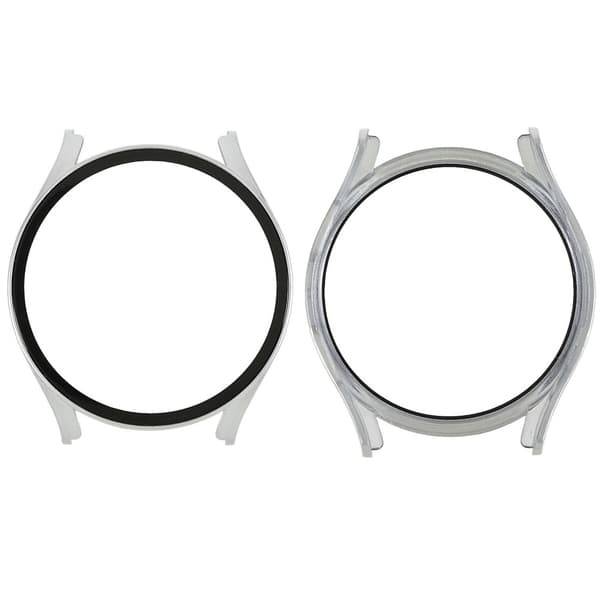 Samsung Galaxy Watch 5 (40mm) watch cover with tempered glass - Silver Silvergrå
