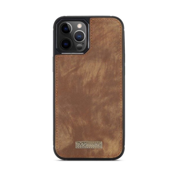 CaseMe iPhone 12 Pro Max vetoketjullinen lompakkokotelo - Ruskea Brown