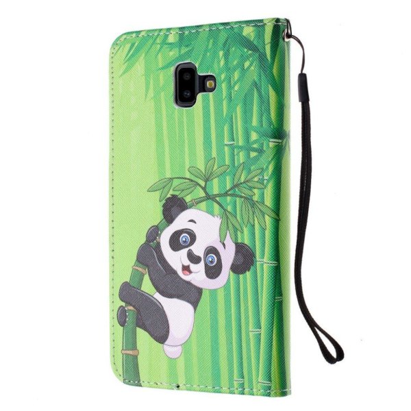 Samsung Galaxy J6 Plus (2018) pattern leather case - Panda on Ba Multicolor