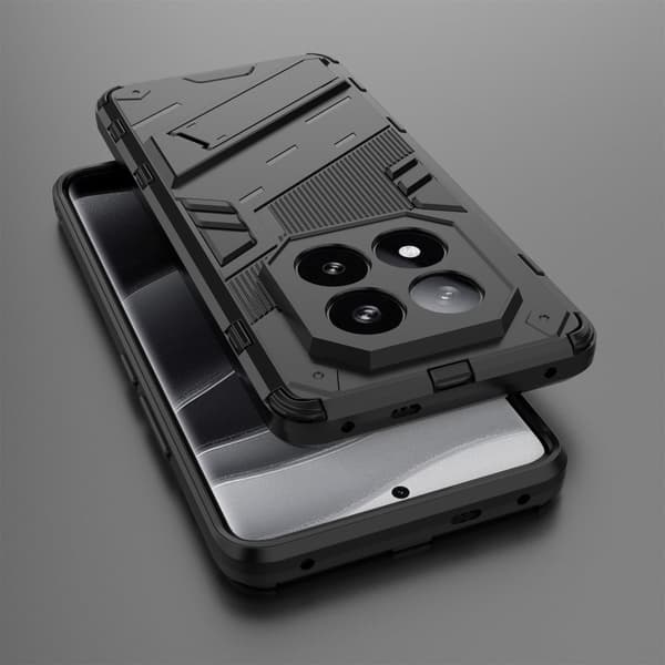 Stødsikkert moderne Xiaomi Redmi Note 14 Pro Plus 5G hybridcover - Sort Black