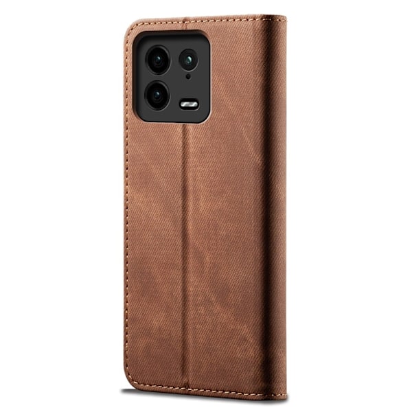 Jeans Xiaomi 13 Pro Flip Etui - Kaffe Brown