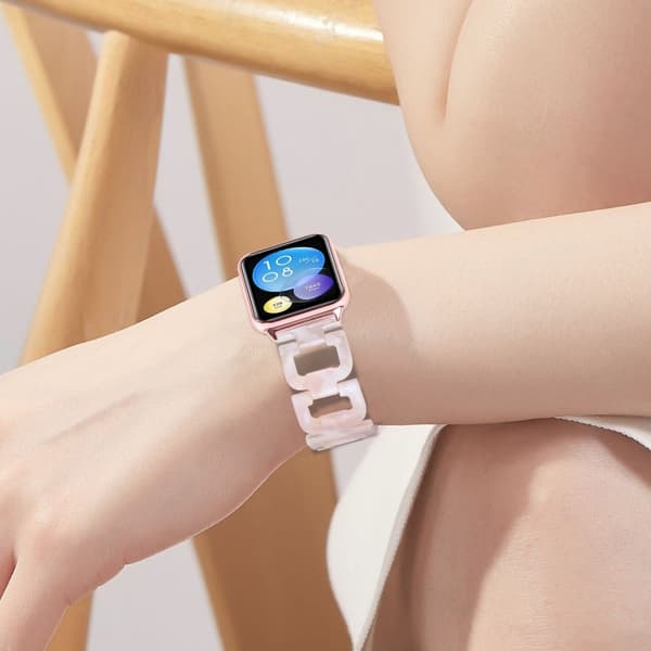 Klockarmband Xiaomi Redmi Watch 4 D-Shape Resin Replacement Klockarmband - Rosa Blomma Rosa