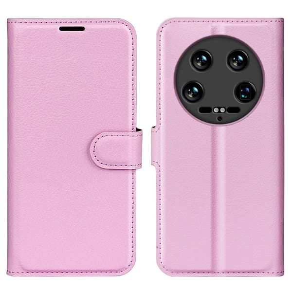 Klassisk Xiaomi 14 Ultra flip etui - Lyserød Pink