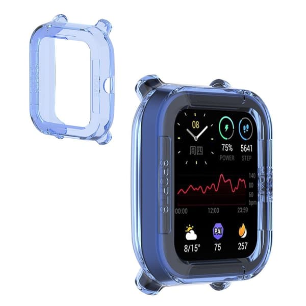 Amazfit GTS 2 Mini / Pop pro simpelt TPU-cover - Gennemsigtig Blå Blue