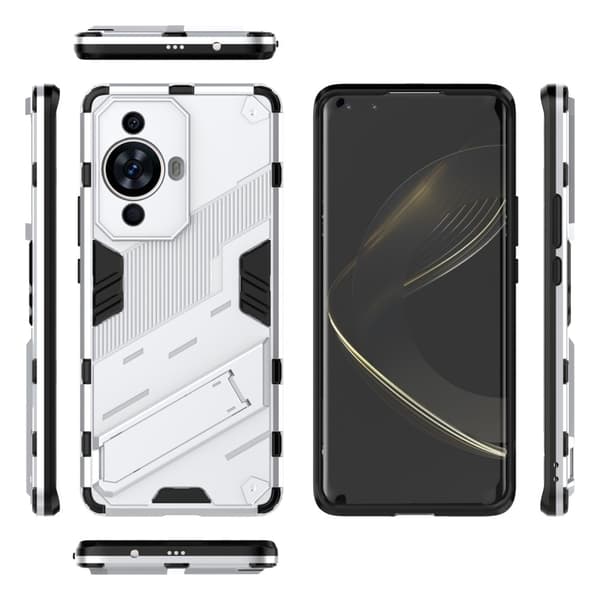 Stødsikker Hybrid Cover med A Moderne Touch til Huawei Nova 11 - Hvid White