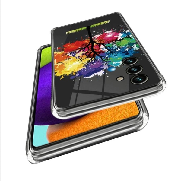 Deco Samsung Galaxy A54 Etui - Farverig Træ Multicolor