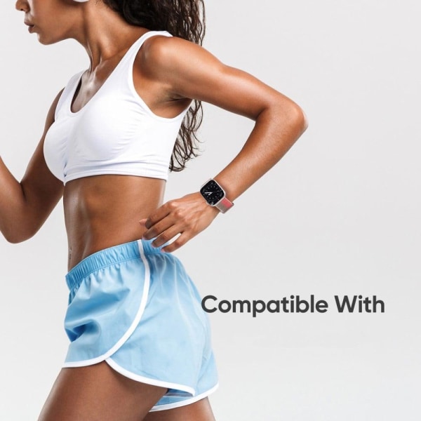 DUX DUCIS Apple Watch (45mm) sporty nylon watch strap - Pomelo P Multicolor
