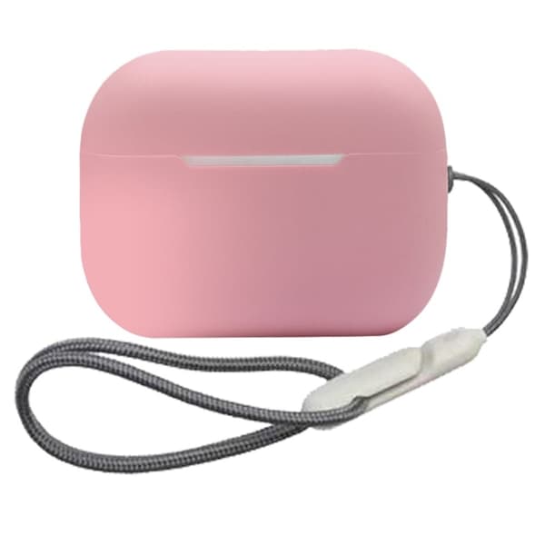 AirPods Pro 2 silikonfodral med nyckelband - Rosa Rosa
