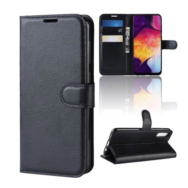 Samsung Galaxy A50 litsi nahkainen suojakotelo - Musta Black f535 | Black |  Imitationsläder | Fyndiq