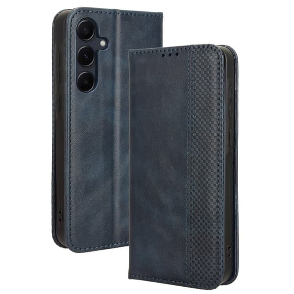 Bofink Vintage Samsung Galaxy A55 læderetui - Blå Blue