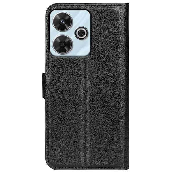 Klassisk Xiaomi Redmi 13 / Xiaomi Redmi Note 13R / Xiaomi Poco M6 flip etui - Sort Black