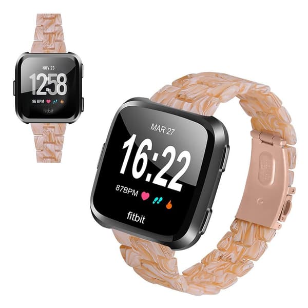 Fitbit Versa 2 / Versa Lite harpiksarmbånd - Silkemyk Hvit White