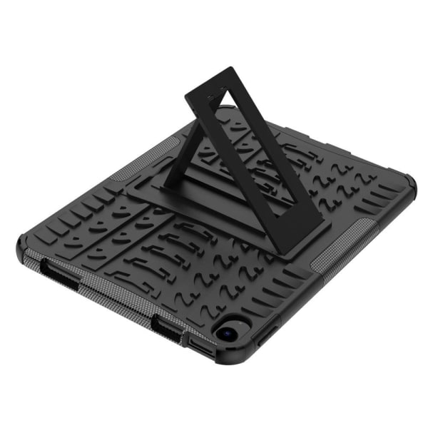 Däckmönstrat kickstand-fodral för iPad 10.9 (2022) - Svart Svart