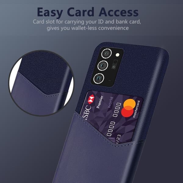 Bofink Samsung Galaxy Note 20 Card deksel - Blå Blue