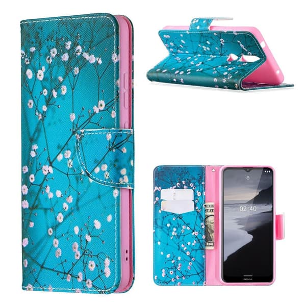 Wonderland Nokia 2.4 flip kuoret - Kukka White
