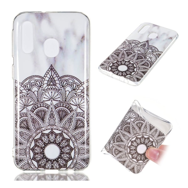 Marble design Samsung Galaxy A40 kotelot - Tyyli B Brown