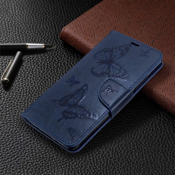 Butterfly Xiaomi Mi CC9 Pro / Mi Note 10 / Mi Note 10 Pro etui – Blå Blue