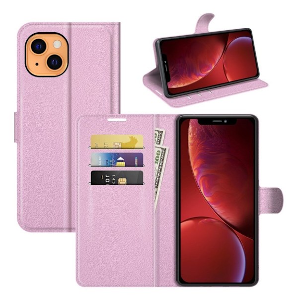 Klassisk iPhone 13 Mini flip etui - Pink Pink