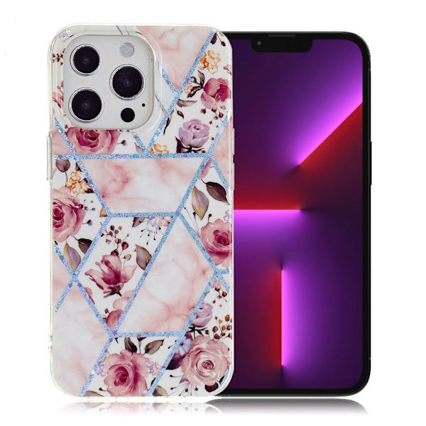 Marble design iPhone 13 Pro cover - Rose Multicolor