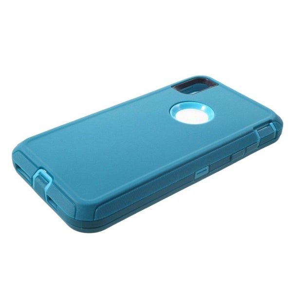 iPhone Xs Max hybrid etui med kraftig kickstand - Babyblå Blue