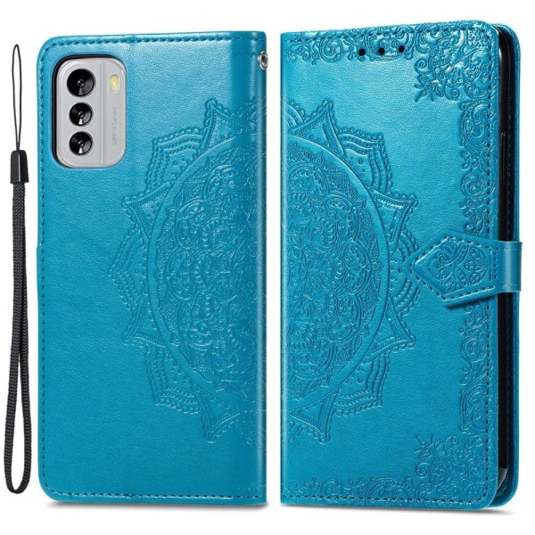 Mandala Nokia G60 Flip Etui - Blå Blue