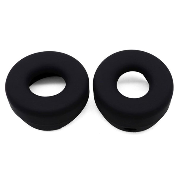 1 Pair Beats Solo Pro silicone ear pad cushion - Black Svart