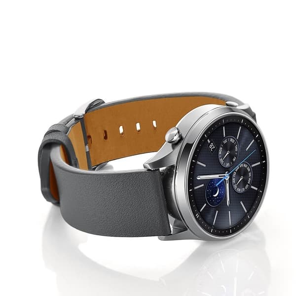 Samsung Gear S3 / Frontier klockarmband i äkta läder - Grå Silvergrå