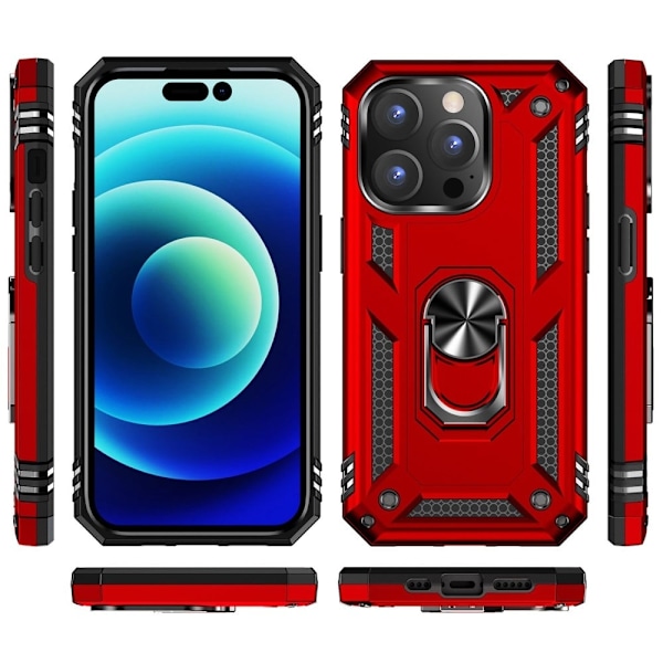 Bofink Combat iPhone 14 Pro Max Suojakotelo - Punainen Red