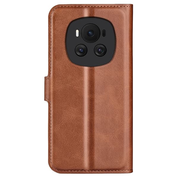 Honor Magic 6 nahkainen lompakokkotelo - Vaalean Ruskea Brown