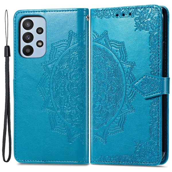 Mandala Samsung Galaxy A23 læderetui - Blå Blue