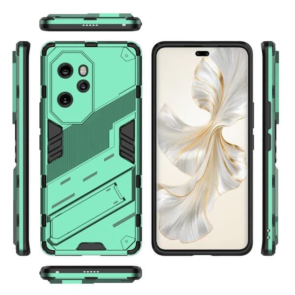 Støtsikkert hybriddeksel med et moderne preg for Honor 100 Pro - Grønn Green