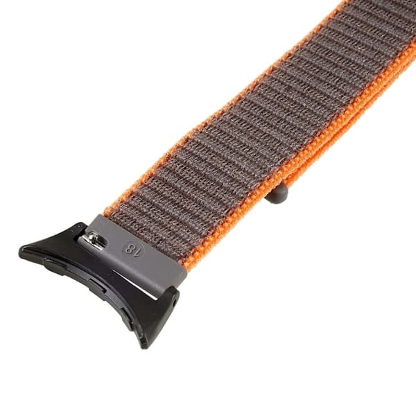 Google Pixel Watch-klokkerem i nylon - Grå / Oransje Orange