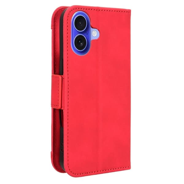 iPhone 16 moderni nahkainen lompakkokotelo - Punainen Red