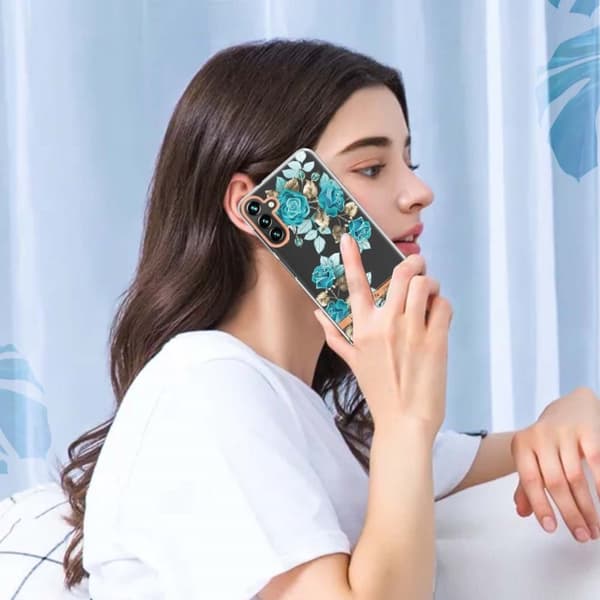 Super Slim og Holdbart Blødtcover til Samsung Galaxy A54 - Hc002 Blue Rose Blue