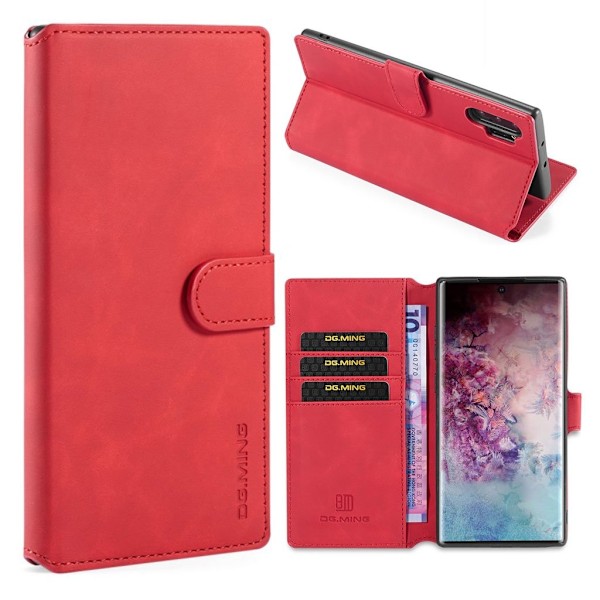 DG.MING Samsung Galaxy Note 10 Pro Retro kotelot - Punainen Red