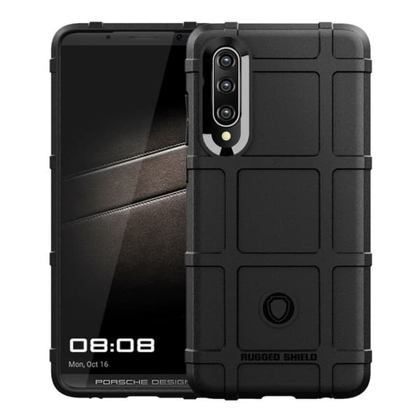 Huawei P30 Anti-Shock Rutemønster Tekstur Etui - Svart Black