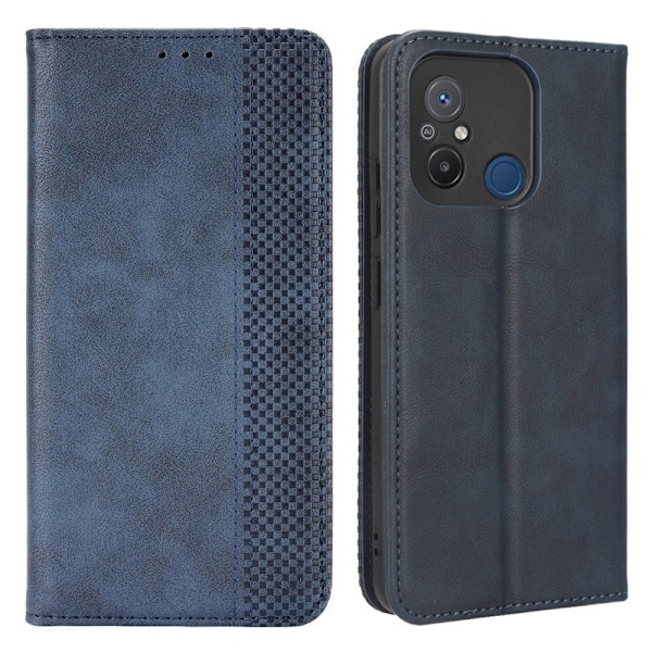 Bofink Vintage Xiaomi Poco C55 / Redmi 11a / 12c Læder Etui - Blå Blue