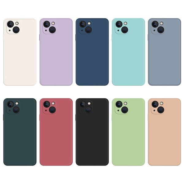 Skråt gummicover mod fald til iPhone 13 Mini - Sortgrønt Green