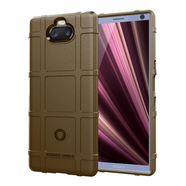 Sony Xperia 10 Plus anti-stød gitter etui - Brpwn Brown