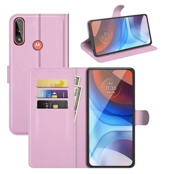Classic Motorola Moto E7 Power Flippetui - Rosa Pink