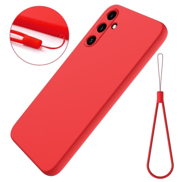 Mikrofiberforet blødt gummi Samsung Galaxy A15 cover - Rød Red