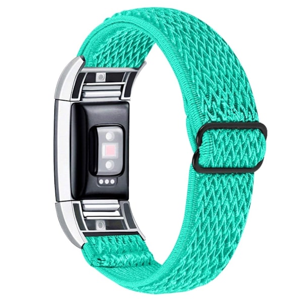 Fitbit Charge 2 nylon elastinen kellonhihna - Mintunvihreä Green