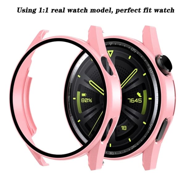 Huawei Watch GT 3 (42mm) electroplating frame with tempered glass - Rose Pink Rosa
