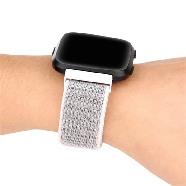 FitBit Versa Nailon Vaihtoranneke Tarra Kiinnitys - Valkinen White